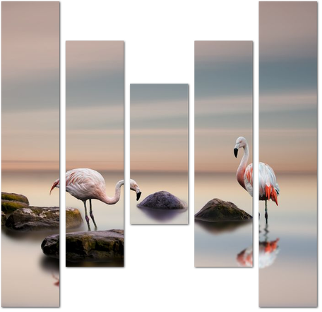 Фламинго в тихих водах