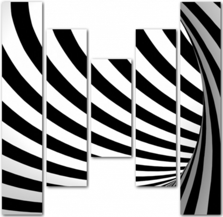 Черно-белая 3D спираль