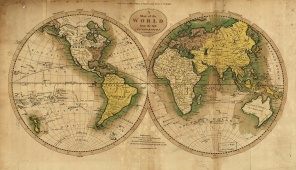 Мэтью Кери - Карта мира. 1795 год