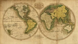 Мэтью Кери - Карта мира. 1795 год