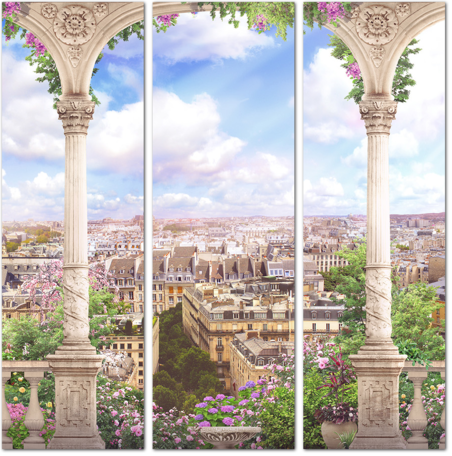 Вид на Париж с террасы