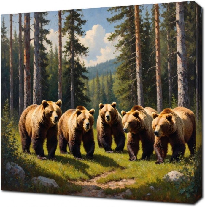 Мишки в лесу