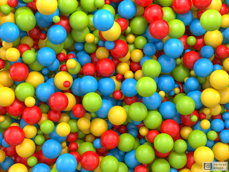 Фон из разноцветных 3D шаров