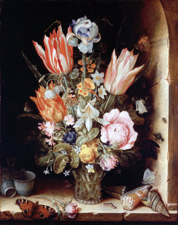 Кристоффель ван ден Берге — Натюрморт с цветами в вазе