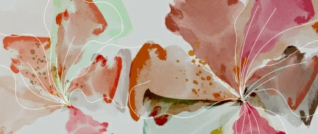 Яркий фон с акварельными цветами