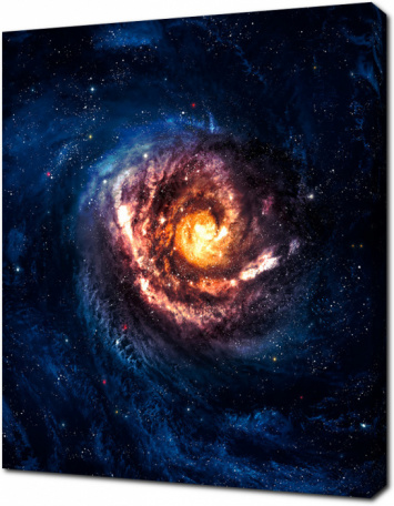 Спиральная галактика с ярким центром