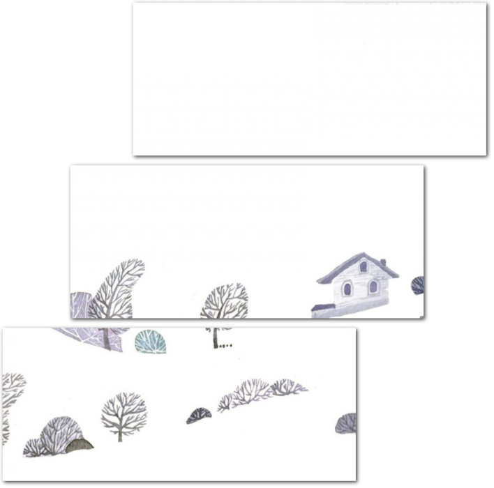 Зимняя иллюстрация деревушки