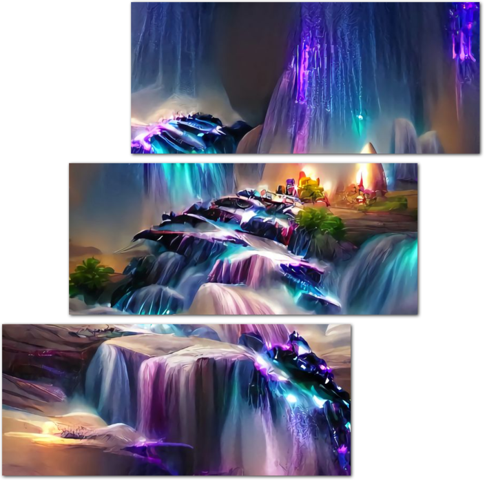 3D абстрактный водопад