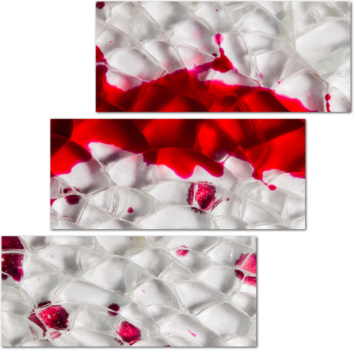 Красно-белая 3D абстракция