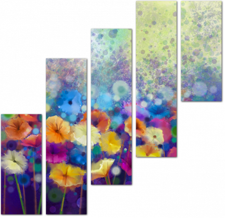 Весенние цветы акварелью