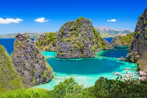 Красивые лагуны на острове. Филиппины