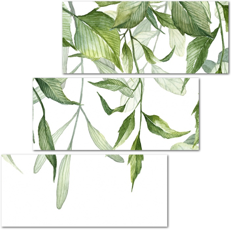 Воздушные акварельные листья растений