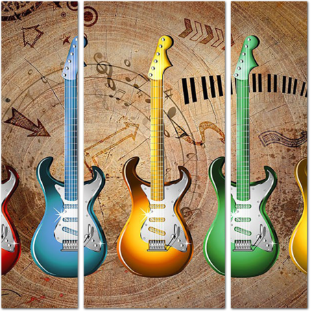 Разноцветные гитары