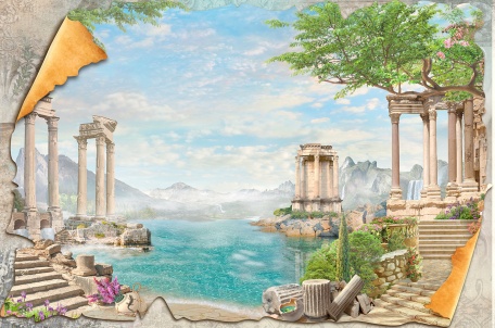 Античный пейзаж Греции