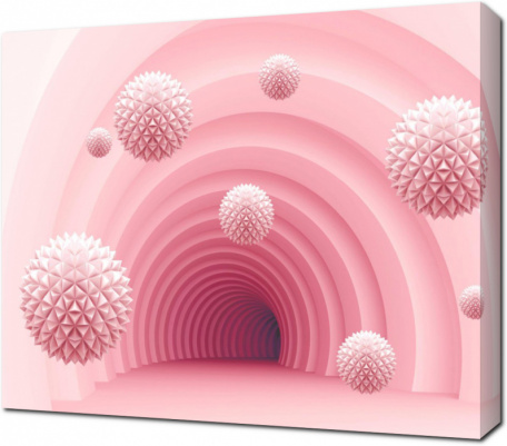 Розовый туннель с шарами