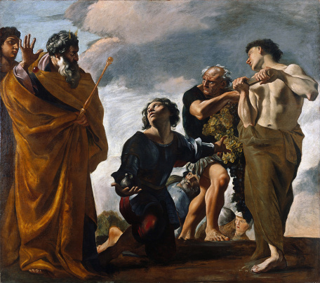 Картина Джованни Ланфранко — Моисей и Посланники из Ханаана