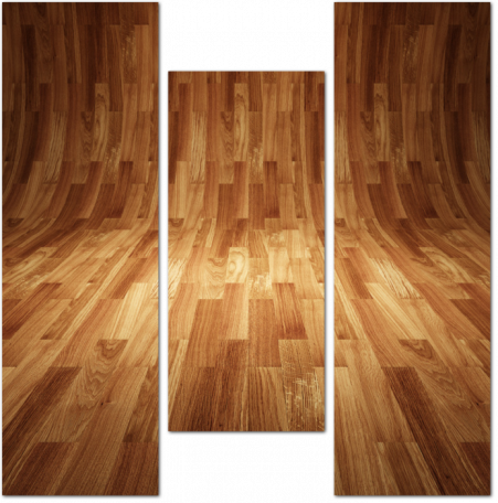 3D абстракция с деревянным полом и стеной