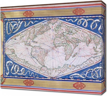 Карта мира из Дьеппа. 1570 год