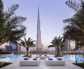Красивый отель с видом на Бордж-Халифу, Дубаи