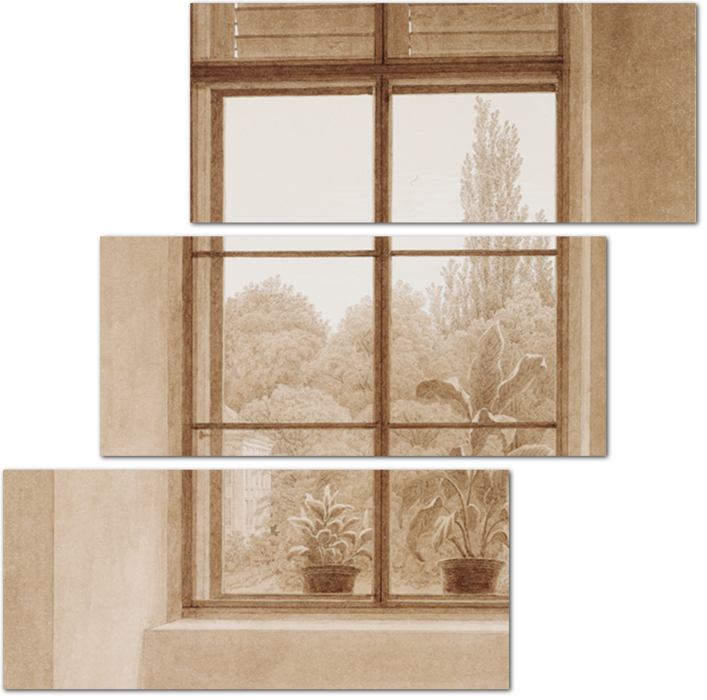 Каспар Давид Фридрих - Окно с видом на парк
