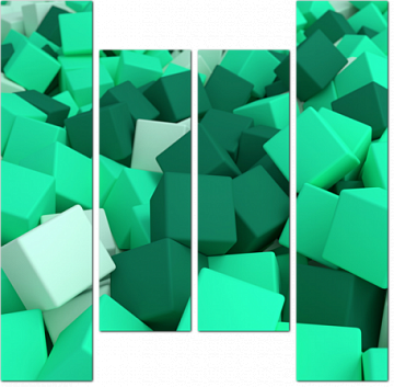 Зеленые кубы 3D