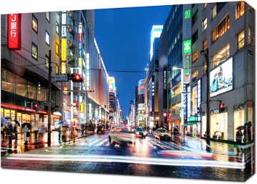 Улица ночного Токио. Япония