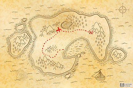 Старая пиратская карта