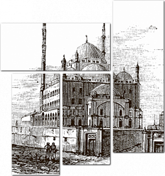 Старая мечеть в графике