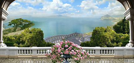 Балкон с видом на лазурный океан
