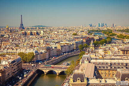 Фотообои Париж на рассвете. Франция