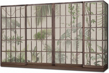 Окно в туманный тропический сад