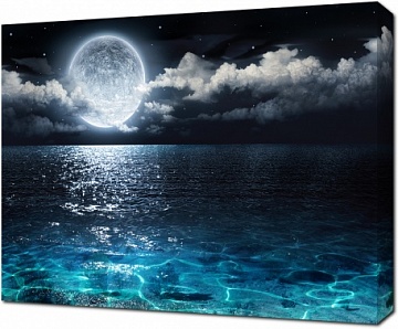 Луна над прекрасным океаном