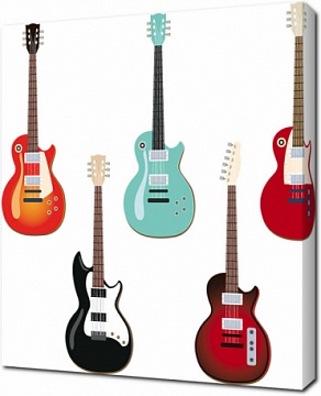 Набор цветных гитар