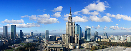 Фотообои Панорама Варшавы. Польша