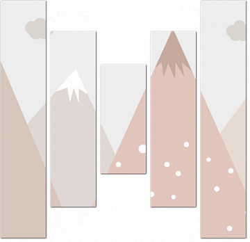 Скандинавские горы в розовых тонах
