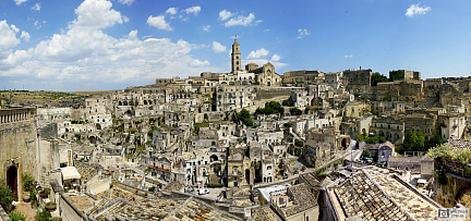Панорамный вид на Матеру. Италия