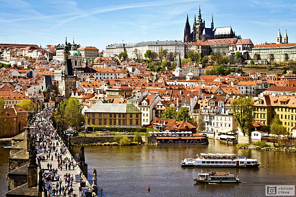 Фотообои Вид сверху на Прагу. Чехия