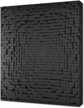 Черный 3D фон с кубиками