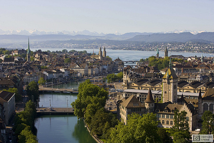 Фотообои Цюрих с высоты. Швейцария