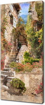 Узкая лестница между домами