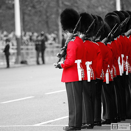 Фотообои Королевские солдаты на параде в Лондоне