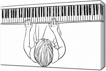Девочка за пианино