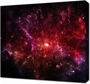 Звезды и галактики в туманности космоса