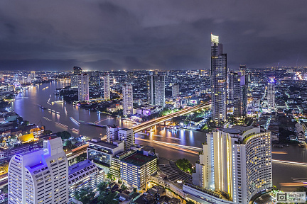 Фотообои Ночной Бангкок. Таиланд