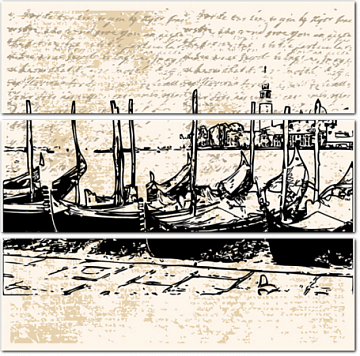 Венецианские лодки у причала
