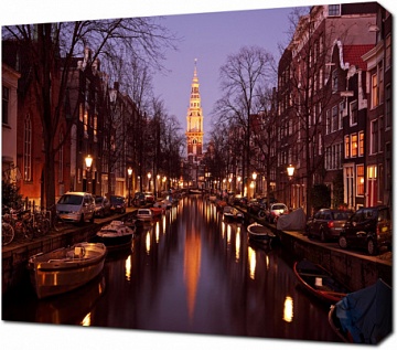 Сумерки в Амстердаме. Нидерланды