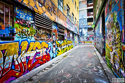 Граффити на улочках Мельбурна. Австралия