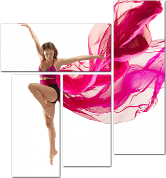 Балерина и воздушные ткани