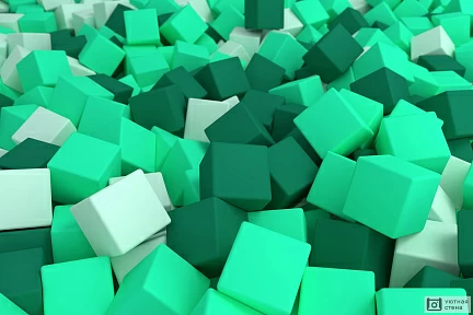 Зеленые кубы 3D
