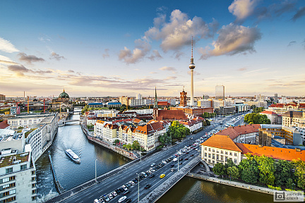 Фотообои Прекрасная панорама Берлина во время заката